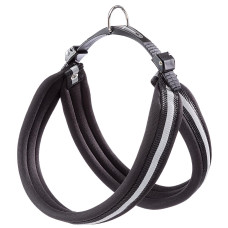 Ергономічна світловідбивна шлейка для собак Ferplast Agile Reflex 6 Black