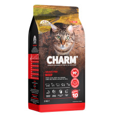 Сухой беззерновой холистик корм Charm Grass-Fed Beef для кошек с говядиной, 2 кг