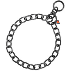 Ошейник для собак Long Link, среднее звено, 4 мм/64 см, черная сталь Sprenger
