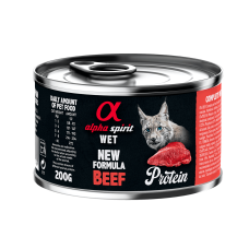 Вологий корм Alpha Spirit Beef for Adult Cats для дорослих котів усіх порід з яловичиною, 200 г