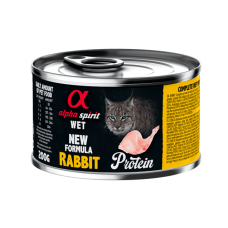 Вологий корм Alpha Spirit Rabbit Protein for Adult Cats для дорослих котів усіх порід з кроликом, 200 г