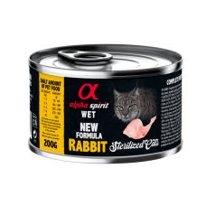 Вологий корм Alpha Spirit Rabbit for Sterilized Cat для стерилізованих котів усіх порід з кроликом, 200 г