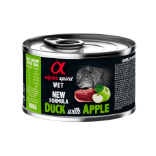 Вологий корм Alpha Spirit Duck with Green Apple for Adult Cat для дорослих котів усіх порід з качкою та зеленими яблуками, 200 г