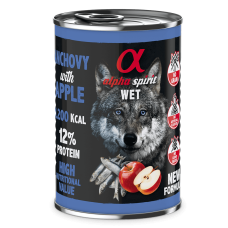 Вологий корм Alpha Spirit Anchovy With Red Apple для дорослих собак усіх порід з анчоусами та яблуками, 400 г