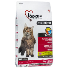 Сухий корм 1s tChoice Sterilized Chicken для стерилізованих котів з куркою, 5 кг