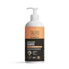 Кератиновий шампунь для шерсті собак та котів Tauro Ultra Natural Care Keratin & Gloss Shampoo, 1000 мл