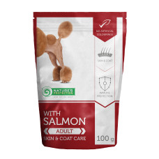 Вологий корм Nature`s Protection Skin&Coat Care для дорослих собак з лососем, 100 г