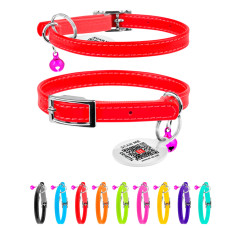 Нашийник CoLLaR GLAMOUR без прикрас з гумкою для котенят 9мм,/17-20см червоний