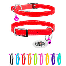 Нашийник CoLLaR GLAMOUR без прикрас з гумкою для котенят 9мм,/17-20см червоний