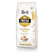 Сухой корм Brit Fresh для взрослых собак всех пород, с курицей и картофелем, 12 кг