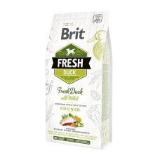 Сухой корм Brit Fresh для взрослых активных собак, с уткой и пшеном, 2,5 кг