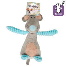 М’яка іграшка Flamingo Shabby Chic Mouse з пищалкою для собак, 25 см