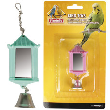 Игрушка для попугаев Lantern With Bell, зеркало-фонарик с колокольчиком, 4х4х6 см, Karlie-Flamingo