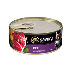 Влажный корм Savory для взрослых собак всех пород, с говядиной, 100 г
