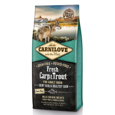 Сухой корм Carnilove Fresh Carp & Trout для взрослых собак всех пород, рыба, 12 кг