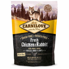 Сухий корм Carnilove Fresh Chicken & Rabbit для дорослих собак усіх порід, курка та кролик, 1.5 кг