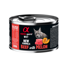 Вологий корм Alpha Spirit Beef with Melon for Adult Cat для дорослих котів усіх порід з яловичиною та динею, 200 г