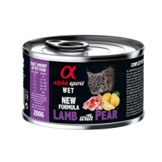 Вологий корм Alpha Spirit Lamb with Pear for Adult Cat для котів усіх порід з ягням та грушею, 200 г