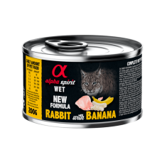 Вологий корм Alpha Spirit Rabbit With Banana for Adult Cat для котів усіх порід з кроликом та бананами, 200 г