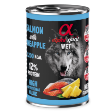 Вологий корм Alpha Spirit Salmon with Pineapple для дорослих собак усіх порід з лососем та ананасами, 400 г