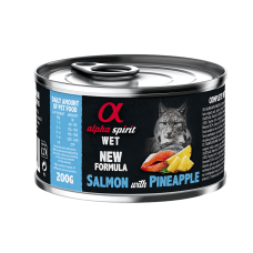 Вологий корм Alpha Spirit Salmon Pineapple Cat для котів з лососем та ананасами, 200 г
