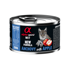 Вологий корм Alpha Spirit Anchovy with Red Apple for Adult Cat для дорослих котів усіх порід з анчоусами та яблуками, 200 г¶
