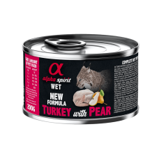 Консерва Alpha Spirit Turkey with Pear з індичкою та свіжими грушами для котів, 200 г