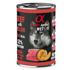 Вологий корм Alpha Spirit Beef with Melon для дорослих собак усіх порід з яловичиною та динею, 400 г