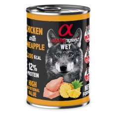 Консерва Alpha Spirit Chicken with Pineapple з куркою та ананасами для собак, 400 г