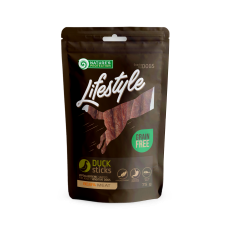 Ласощі для собак Nature`s Protection Lifestyle Snack Duck Sticks, сушена качка, смужки, 75 г