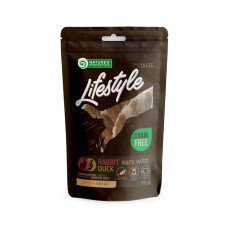 Ласощі для собак Nature`s Protection Lifestyle Snacks Rabbit Ears Duck, кролячі вуха з качкою, 75 г