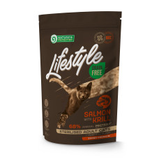 Сухий беззерновий корм Nature`s Protection Lifestyle для стерилізованих дорослих котів з лососем, 400 г
