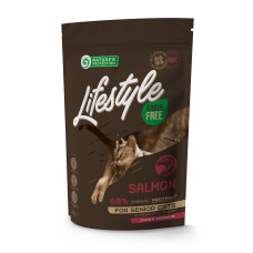 Сухий беззерновий корм Nature`s Protection Lifestyle для літніх котів з лососем, 400 г