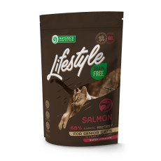 Сухой беззерновой корм Nature`s Protection Lifestyle для пожилых кошек с лососем, 400 г