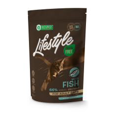 Сухой беззерновой корм Nature`s Protection Lifestyle для кошек с белой рыбой, 400 г