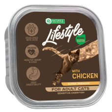 Вологий корм Nature`s Protection Lifestyle Sensitive Digestion Chicken для котів з чутливим травленням з куркою, 85 г