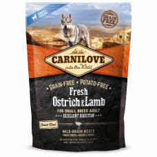 Сухой корм Carnilove Fresh Ostrich & Lamb для взрослых собак мелких пород, ягненок и страус, 1.5 кг