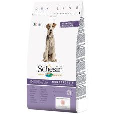Сухой корм Schesir Dog Medium Mature для пожилых или малоактивных собак средних пород с курицей, 12 кг