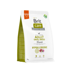 Сухой корм Brit Care Dog Hypoallergenic Adult Small Breed для собак малых пород с ягненком, 3 кг
