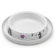 Moderna Trendy Dinner Cats in Love миска для котів, захист від мурах, пластик, світло-сірий, дизайн Закохані Коти, 210мл, d15см білий