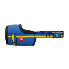 Намордник для собак WAUDOG Nylon, малюнок Colors of freedom, пластиковий фастекс, розмір M, О 19-26 см