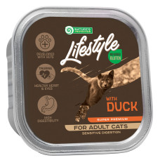 Вологий корм Nature`s Protection Lifestyle Sensitive Digestion Duck для котів з чутливим травленням з качкою, 85 г