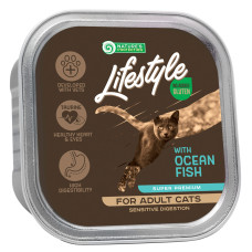 Вологий корм Nature`s Protection Lifestyle Sensitive Digestion Ocean Fish для котів з чутливим травленням з океанічною рибою, 85 г