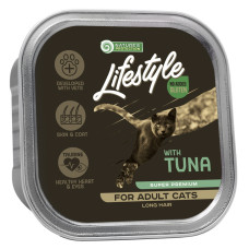 Вологий корм Nature`s Protection Lifestyle Long Hair Tuna для дорослих довгошерстих котів з тунцем, 85 г