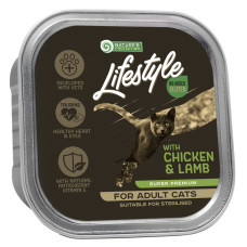 Вологий корм Nature`s Protection Lifestyle Sterilized Chicken&Lamb для дорослих стерилізованих котів з куркою та ягням, 85 г
