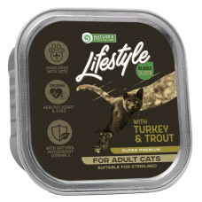 Вологий корм Nature`s Protection Lifestyle Sterilized Turkey&Trout для стерилізованих котів з індичкою і фореллю, 85 г