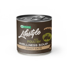 Суп Nature`s Protection Lifestyle для домашніх довгошерстих котів з куркою та індичкою, 140 мл