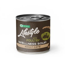 Суп Nature`s Protection Lifestyle для домашніх довгошерстих котів з куркою та індичкою, 140 мл