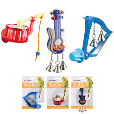 Игрушка для птиц Bird Toy Music, музыкальный инструмент с колокольчиками, 8 см, Karlie-Flamingo