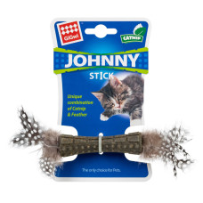 Іграшка для котів спресованна котяча м`ята з пір`ям GiGwi Catnip, перо, котяча м`ята, 8 см